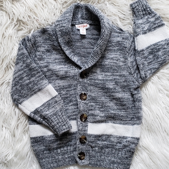 Cat & Jack Shawl Neck Button Sweater - Picture 1 of 4
